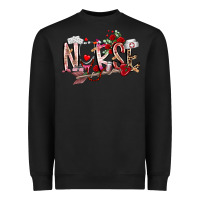 Black nurse valentines day Heavyweight Sweatshirt - RacoonDesign