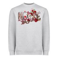 Heather Grey nurse valentines day Heavyweight Sweatshirt - RacoonDesign