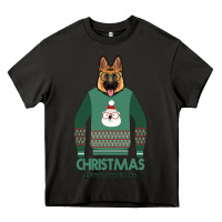 Asphalt German shepherd dog Christmas Heavy Core Tee - Bettercallsaul