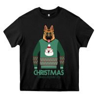 Black German shepherd dog Christmas Heavy Core Tee - Bettercallsaul