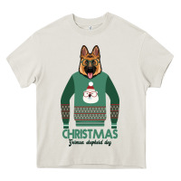 German Shepherd Dog Christmas Heavy Core Tee | Teevron