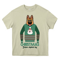 Mossy German shepherd dog Christmas Heavy Core Tee - Bettercallsaul