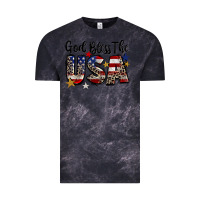 Cloud Black god bless the usa Vintage Tee - CowGirlArtShop