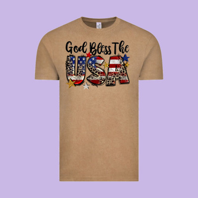 God Bless The Usa Vintage Tee Designed By Cowgirlartshop