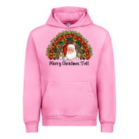 Fuchsia Pink merry christmas y'all santa rainbow Urban Hoodie - AdoDesignShop