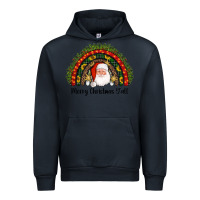 Navy merry christmas y'all santa rainbow Urban Hoodie - AdoDesignShop