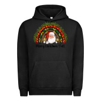 Pigment Black merry christmas y'all santa rainbow Urban Hoodie - AdoDesignShop