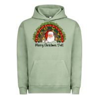 Pigment Oil Green merry christmas y'all santa rainbow Urban Hoodie - AdoDesignShop