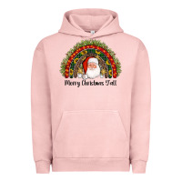 Pigment Salmon merry christmas y'all santa rainbow Urban Hoodie - AdoDesignShop