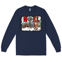 Navy noel with windmill and farm Long Sleeve Tee - RanaPortraitStore