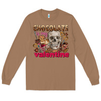 Toasted Coconut Skull chocolate is my Valentine Long Sleeve Tee - FaDigitalArtStudio