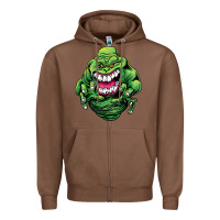 Chestnut halloween green slimer ghost Zipper Hoodie - longCreatives
