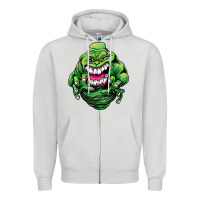 Dove Grey halloween green slimer ghost Zipper Hoodie - longCreatives