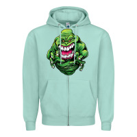 Seafoam halloween green slimer ghost Zipper Hoodie - longCreatives