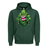 Sports Green halloween green slimer ghost Zipper Hoodie - longCreatives