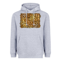 Heather Grey handdrawn leopard pattern yellow Heavyweight Hoodie - BarkalooDesign