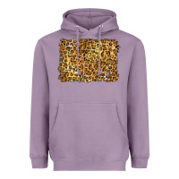 Lavender handdrawn leopard pattern yellow Heavyweight Hoodie - BarkalooDesign