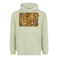 Matcha handdrawn leopard pattern yellow Heavyweight Hoodie - BarkalooDesign