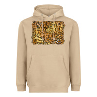 Mushroom handdrawn leopard pattern yellow Heavyweight Hoodie - BarkalooDesign