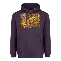 Plum handdrawn leopard pattern yellow Heavyweight Hoodie - BarkalooDesign