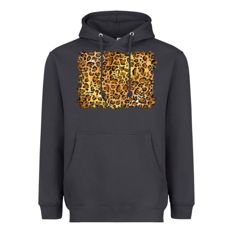 Handdrawn Leopard Pattern Yellow Heavyweight Hoodie by BarkalooDesign | Teevron