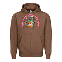 Chestnut teacher pen apple books rainbow Zipper Hoodie - Artiststas