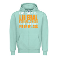 Seafoam i was going to be a liberal for halloween but my head Zipper Hoodie - longCreatives