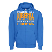 True Royal i was going to be a liberal for halloween but my head Zipper Hoodie - longCreatives