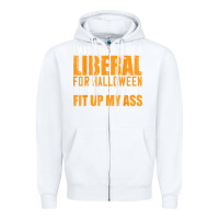 White i was going to be a liberal for halloween but my head Zipper Hoodie - longCreatives
