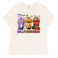 Bone hallothanksmas coffee cups Ladies Tee - texasbilliewilder