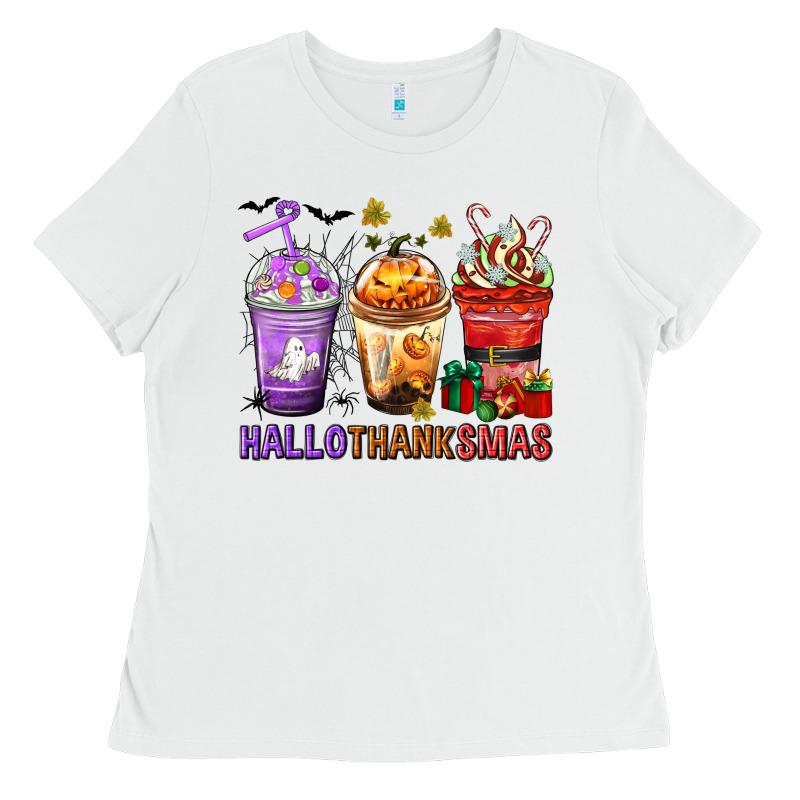 Hallothanksmas Coffee Cups Ladies Tee by texasbilliewilder | Teevron