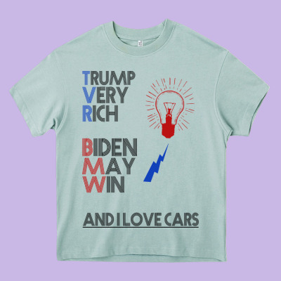 Trump Biden Cars Heavy Core Tee Designed By Bettercallsaul