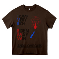 Chocolate Brown trump biden cars Heavy Core Tee - Bettercallsaul