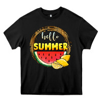 Black hello summer watermelon Heavy Core Tee - JahusDesignShop