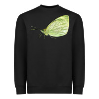 Black Cabbage White Butterfly Heavyweight Sweatshirt - LillyAllenDesigns