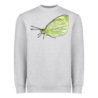 Heather Grey Cabbage White Butterfly Heavyweight Sweatshirt - LillyAllenDesigns