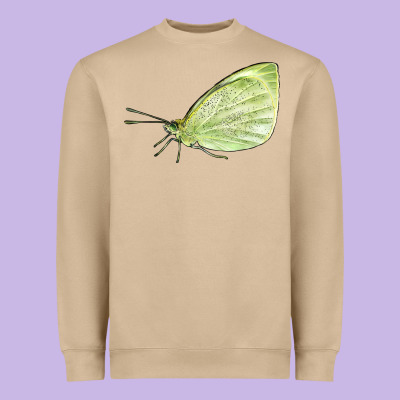 Cabbage White Butterfly Heavyweight Sweatshirt Designed By Lillyallendesigns