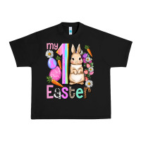 Black My first Easter Girl Easter Day Urban Heavy Tee - HowdyJamesFarm