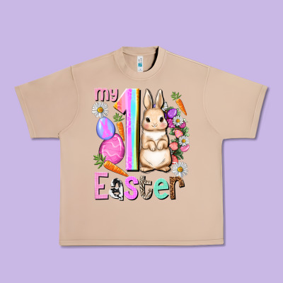 My First Easter Girl Easter Day Urban Heavy Tee Designed By Howdyjamesfarm