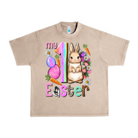 French Oak My first Easter Girl Easter Day Urban Heavy Tee - HowdyJamesFarm