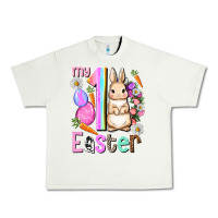 Pistachio My first Easter Girl Easter Day Urban Heavy Tee - HowdyJamesFarm