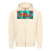 Sandshell dreamer with butterfly and tie dye  licance  plate Zipper Hoodie - Artiststas