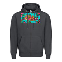 Smoke dreamer with butterfly and tie dye  licance  plate Zipper Hoodie - Artiststas