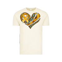 Childhood Cancer Awareness Heart Vintage Tee | Teevron