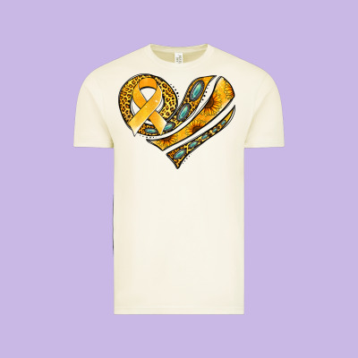 Childhood Cancer Awareness Heart Vintage Tee Designed By Jasminsmagicworld
