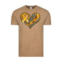 Vintage Coffee childhood cancer awareness heart Vintage Tee - Jasminsmagicworld