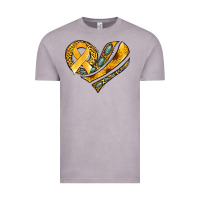 Vintage Zinc childhood cancer awareness heart Vintage Tee - Jasminsmagicworld