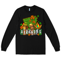 Black St. Patrick's Arkansas Long Sleeve Tee - OliviaCreatesArt
