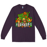 Plum St. Patrick's Arkansas Long Sleeve Tee - OliviaCreatesArt
