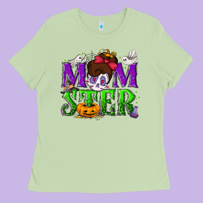 Momster Halloween Ladies Tee Designed By Nancycooperartshop